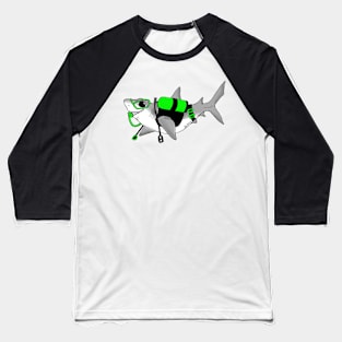 SCUBA Shark Baseball T-Shirt